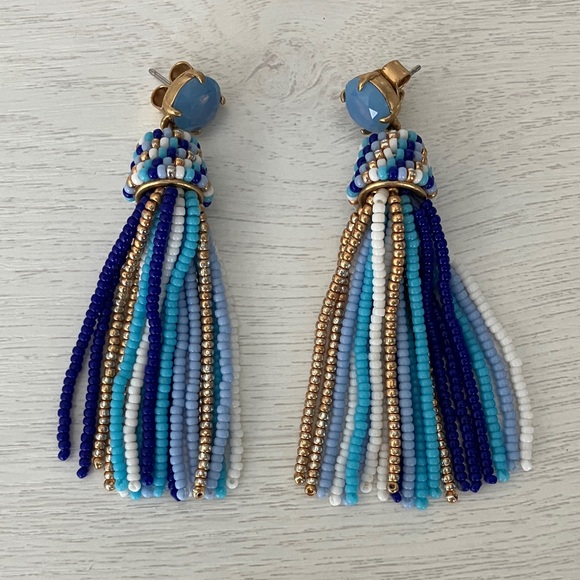 J. Crew Multicolor Beaded Tassel Earrings - Picture 2 of 7